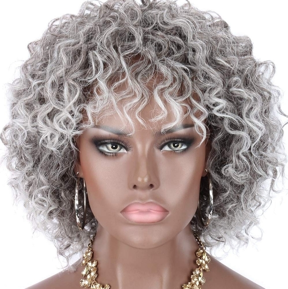 Gray Curly Beauty Full Wig